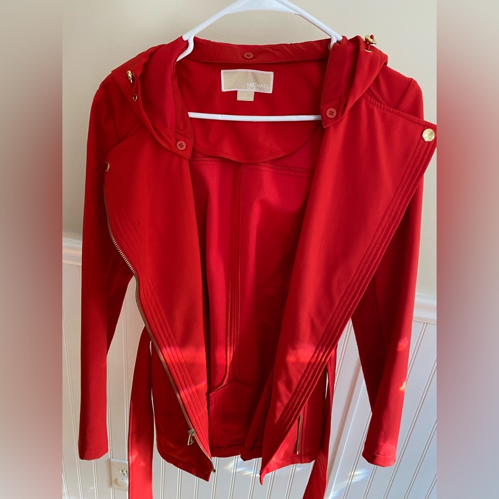 Womens size XS red Michael Kors light weight jacket.